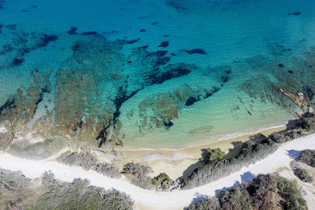 Aegean coastline near the villa